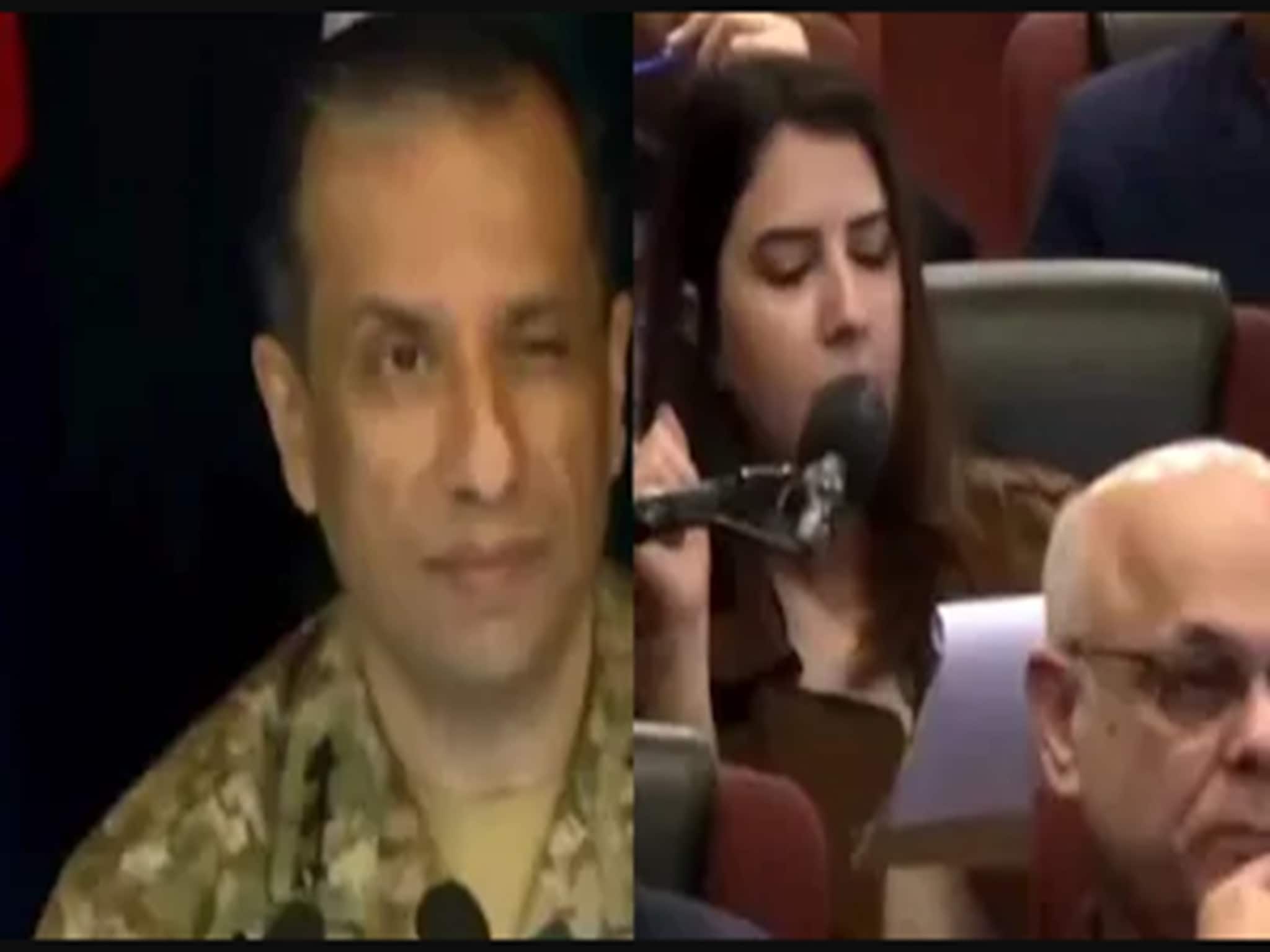 মহিলা সাংবাদিককে চোখ মারলেন পাক সেনার মুখপাত্র! শরিফ একেবারেই ভদ্র নন, কটাক্ষ সমাজমাধ্যমে মহিলা সাংবাদিককে চোখ মারলেন পাক সেনার মুখপাত্র! শরিফ একেবারেই ভদ্র নন, কটাক্ষ সমাজমাধ্যমে