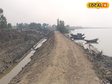 চলছে নদীবাঁধ তৈরির কাজ চলছে নদীবাঁধ তৈরির কাজ