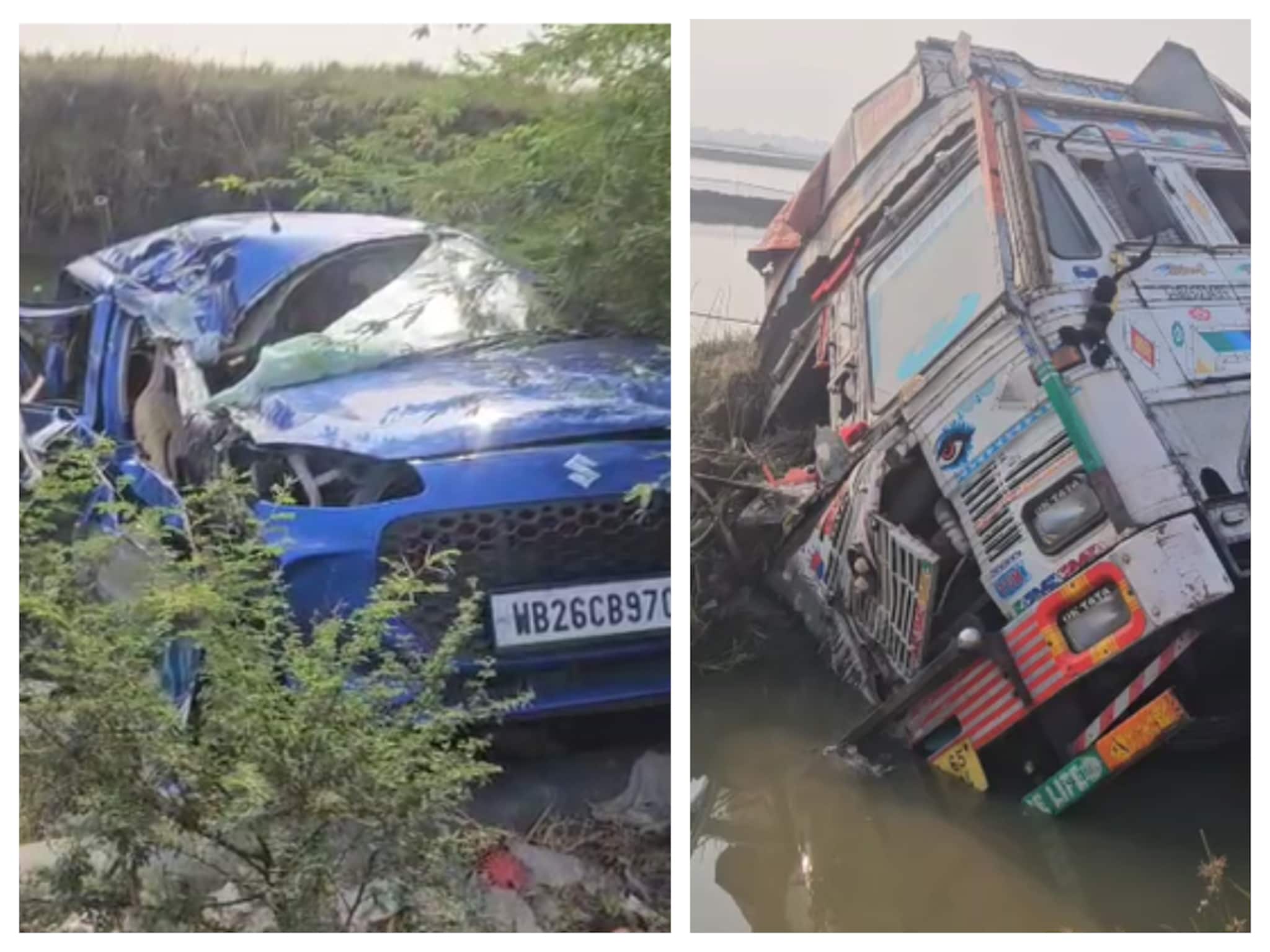 শেখ শাহজাহান মামলার সাক্ষীর গাড়িতে লরির ধাক্কা! সন্দেশখালিতে দুর্ঘটনা ঘিরে রহস্য, মৃত ২ শেখ শাহজাহান মামলার সাক্ষীর গাড়িতে লরির ধাক্কা! সন্দেশখালিতে দুর্ঘটনা ঘিরে রহস্য, মৃত ২
