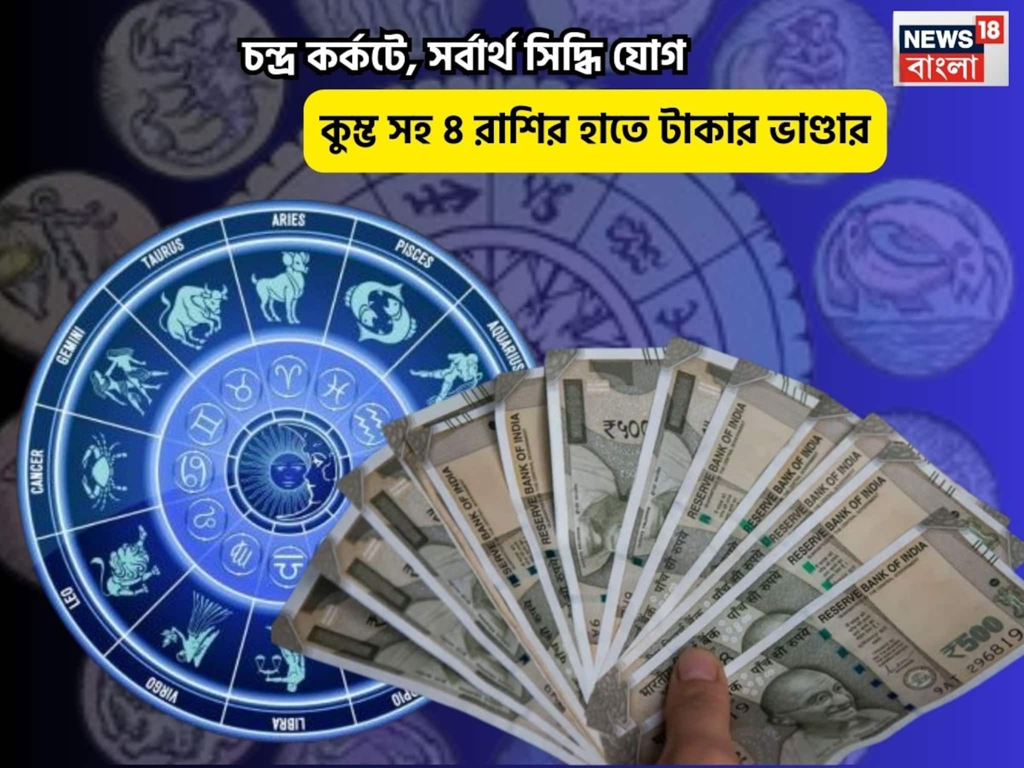 Sarvarth Siddhi Yog Rashifal: ব্যোম ভোলে, খুলবে ভাগ্যের দরজা! চন্দ্র কর্কটে, সর্বার্থ সিদ্ধি যোগে কুম্ভ সহ ৪ রাশির হাতে টাকার ভাণ্ডার Sarvarth Siddhi Yog Rashifal: ব্যোম ভোলে, খুলবে ভাগ্যের দরজা! চন্দ্র কর্কটে, সর্বার্থ সিদ্ধি যোগে কুম্ভ সহ ৪ রাশির হাতে টাকার ভাণ্ডার