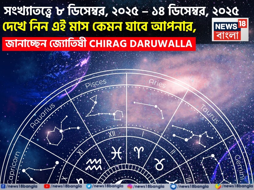 রাশিফলের ক্ষেত্রে যেমন গ্রহ-নক্ষত্রের অবস্থান বিচার হয়, সংখ্যাতত্ত্বের ক্ষেত্রে প্রাধান্য দেওয়া হয় মূলাঙ্ককে, যা ব্যক্তির জন্মতারিখের ভিত্তিতে নির্ধারণ করতে হয়। ধরা যাক, কারও জন্মতারিখ ১২, এক্ষেত্রে তাঁর মূলাঙ্ক হবে ১+২=৩।  দেখে নেওয়া যাক বিশদে জ্যোতিষী চিরাগ দারুওয়ালা এই সপ্তাহে কোন সংখ্যার জন্য কী ভবিষ্যদ্বাণী করছেন।