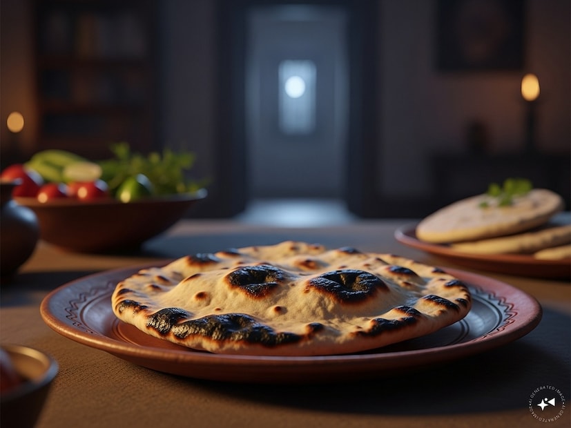  অগ্রহায়ণ পূর্ণিমায় কোনও পোড়া খাবার খাবেন না৷ সেঁকা বা পোড়া খাবার গ্রহণ করা এই তিথিতে অশুভ বলে মনে করা হয়৷ তাই রুটি খাওয়াও অশুভ হিসেবে ধরা হয় এই সময়ে৷ ( ছবি : AI Generated)