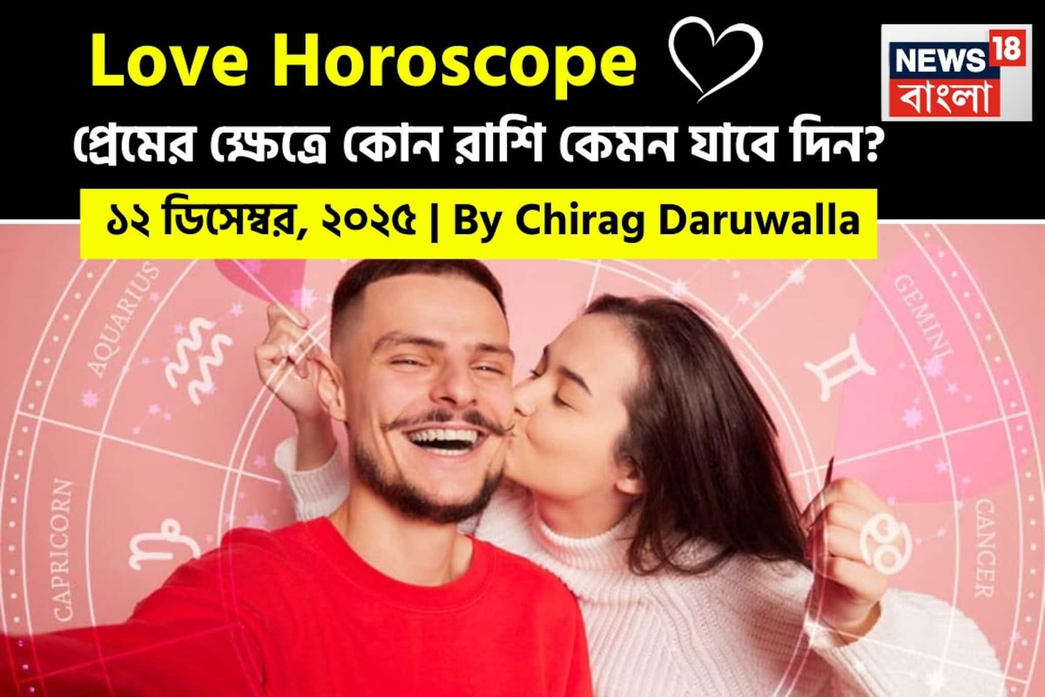 ২ ডিসেম্বর, ২০২৫- কেমন যাবে আজকের প্রেমজীবন, জানাচ্ছেন জ্যোতিষী চিরাগ দারুওয়ালা