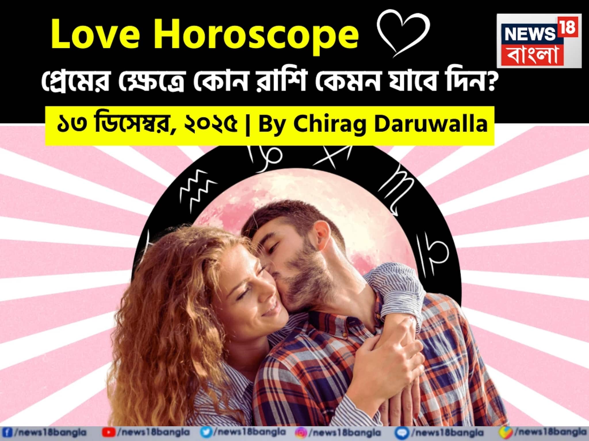 ১৩ ডিসেম্বর, ২০২৫- কেমন যাবে আজকের প্রেমজীবন, জানাচ্ছেন জ্যোতিষী চিরাগ দারুওয়ালা ১৩ ডিসেম্বর, ২০২৫- কেমন যাবে আজকের প্রেমজীবন, জানাচ্ছেন জ্যোতিষী চিরাগ দারুওয়ালা