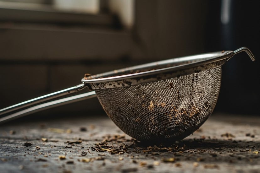 বেকিং সোডা হল রান্নাঘরের একটি জাদু উপাদান যা একগুঁয়ে তেল তাৎক্ষণিকভাবে কাজ করে। গরম জলে একটি ছাঁকনি রাখুন এবং ২-৩ চা চামচ বেকিং সোডা যোগ করুন। সোডা কাজ করার জন্য জল ফুটতে দিন। তারপর, ব্রাশ দিয়ে আলতো করে ঘষুন। কয়েক মিনিটের মধ্যেই জমা এবং কালো দাগ অদৃশ্য হয়ে যাবে।