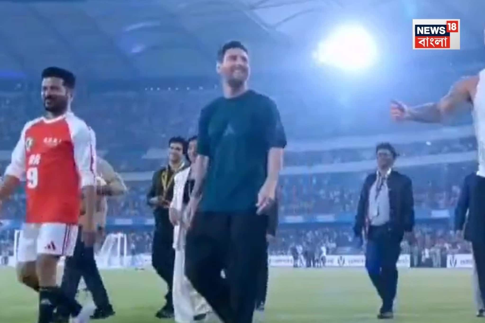 কলকাতার পর্ব মিটিয়ে হায়দরাবাদে মেসি! মাঠে নামলেন বল পায়েও কলকাতার পর্ব মিটিয়ে হায়দরাবাদে মেসি! মাঠে নামলেন বল পায়েও