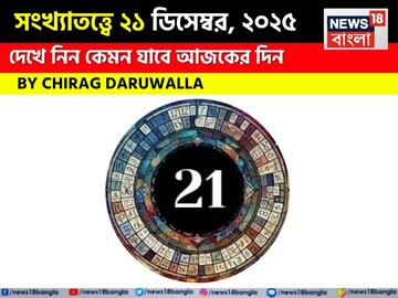 সংখ্যাতত্ত্বে ২১ ডিসেম্বর, কেমন যাবে আজকের দিন? জানাচ্ছেন জ্যোতিষী চিরাগ দারুওয়ালা সংখ্যাতত্ত্বে ২১ ডিসেম্বর, কেমন যাবে আজকের দিন? জানাচ্ছেন জ্যোতিষী চিরাগ দারুওয়ালা