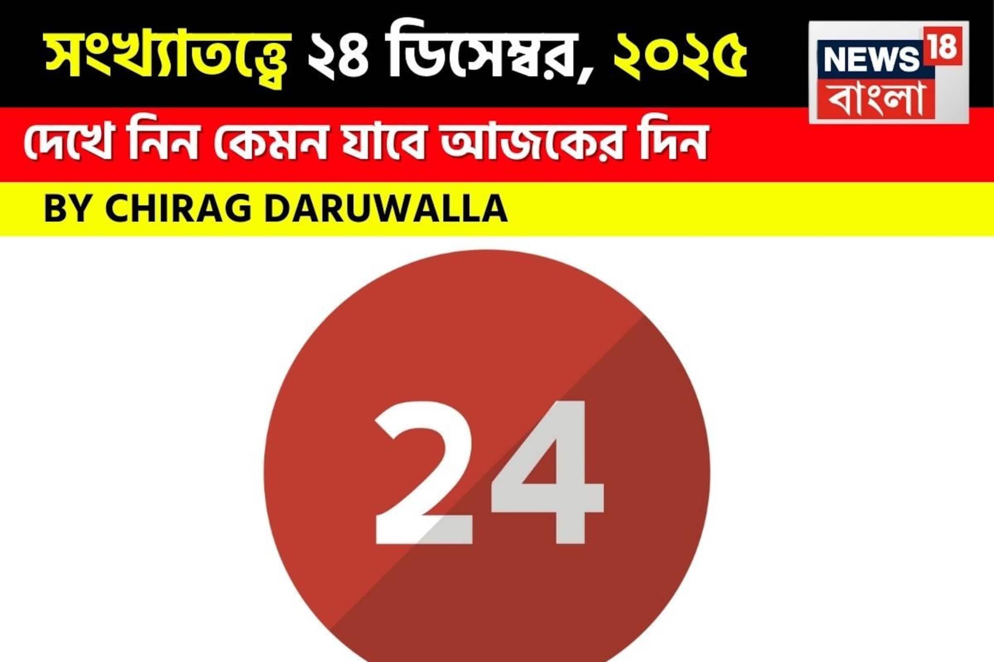 সংখ্যাতত্ত্বে ২৪ ডিসেম্বর, কেমন যাবে আজকের দিন? জানাচ্ছেন জ্যোতিষী চিরাগ দারুওয়ালা