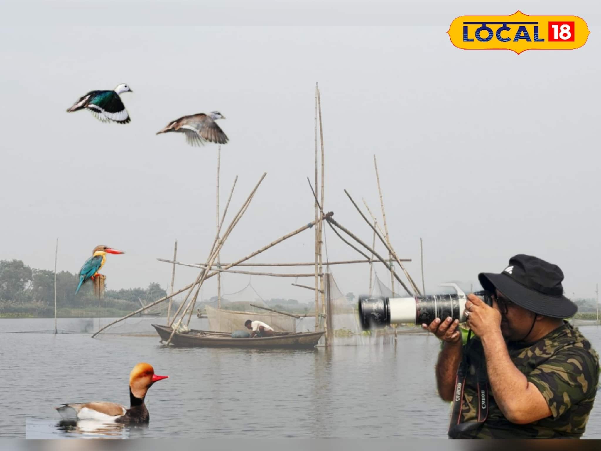 গপগপ করে গিলে খাচ্ছে ৮০০ গ্রামের মাছ! বর্ধমানে আকর্ষণের কেন্দ্রবিন্দু বিশেষ পাখি