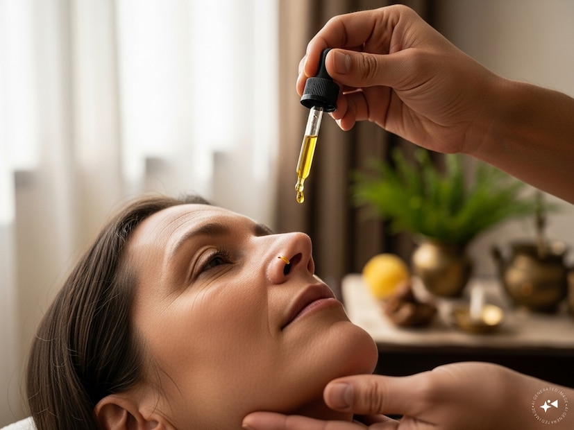 নাকের সঙ্গে সরাসরি সংযোগ থাকে মস্তিষ্কের। প্রতি নাসারন্ধ্রে মাত্র দু’ফোঁটা ‘অণু তেল’ (Anu Oil) দিলে বহু উপকার পাওয়া যায়। সকালে বা রাতে ঘুমোনোর আগে করা সবচেয়ে ভালো।