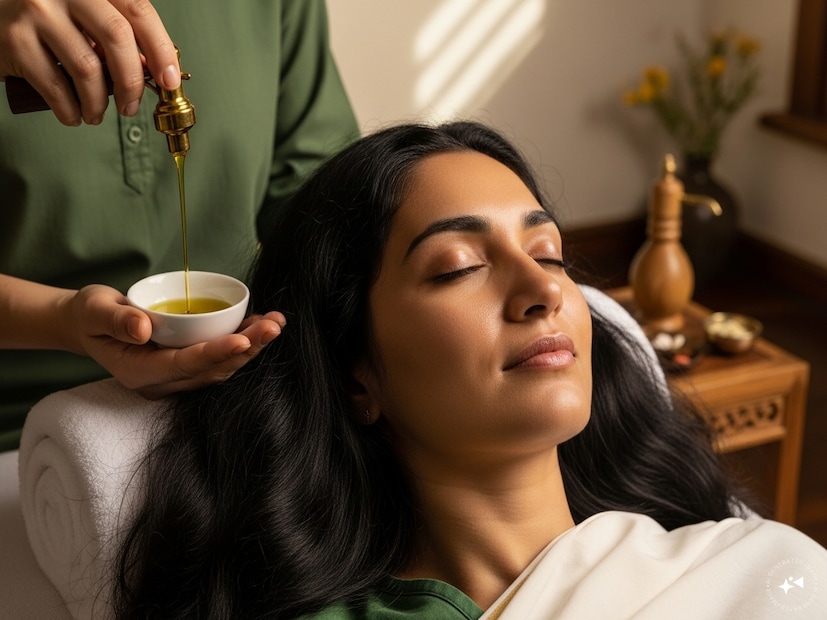 আয়ুর্বেদের নস্য থেরাপি (Nasya Therapy) চুলের গোড়া মজবুত করতে এবং অকালপক্কতা কমাতে সাহায্য করতে পারে। এই প্রাকৃতিক পদ্ধতি চুল পড়া কমায়, ঘুম ভালো করে, এবং সামগ্রিকভাবে শরীর ও মনকে শান্ত রাখে।