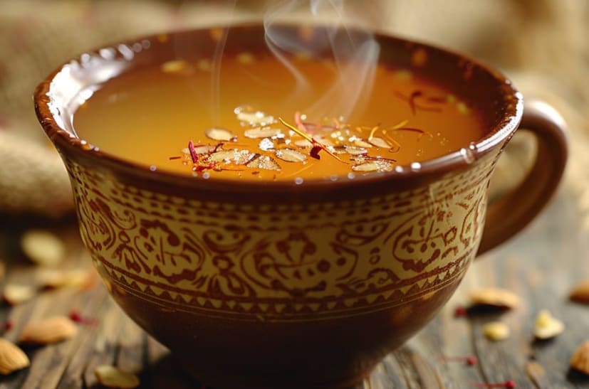 বহরমপুর ব্যারাক স্কোয়ার মাঠে চলছে জেলা প্রশাসনের উদ্যোগে খাদি মেলা। এই মেলায় এসেছে কাশ্মীরি কাহ্য়া কেশর চা। নাম শুনতেও যেমন অদ্ভুত হলেও চা বানানোর পদ্ধতিটাও ঠিক সেভাবে অদ্ভুত।