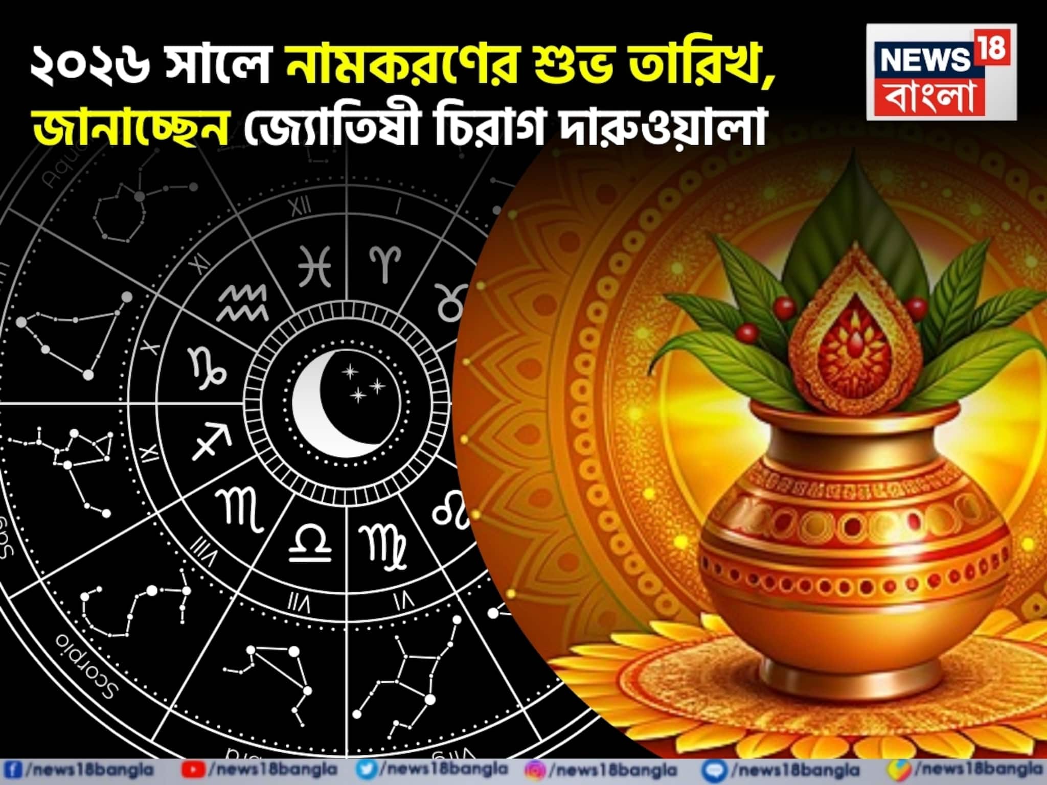 ২০২৬ সালে নামকরণের শুভ তারিখ ও লগ্ন, জানাচ্ছেন জ্যোতিষী চিরাগ দারুওয়ালা ২০২৬ সালে নামকরণের শুভ তারিখ ও লগ্ন, জানাচ্ছেন জ্যোতিষী চিরাগ দারুওয়ালা