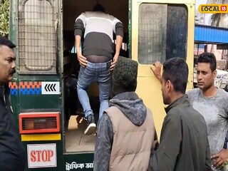 ধৃতদের নিয়ে যাওয়া হচ্ছে