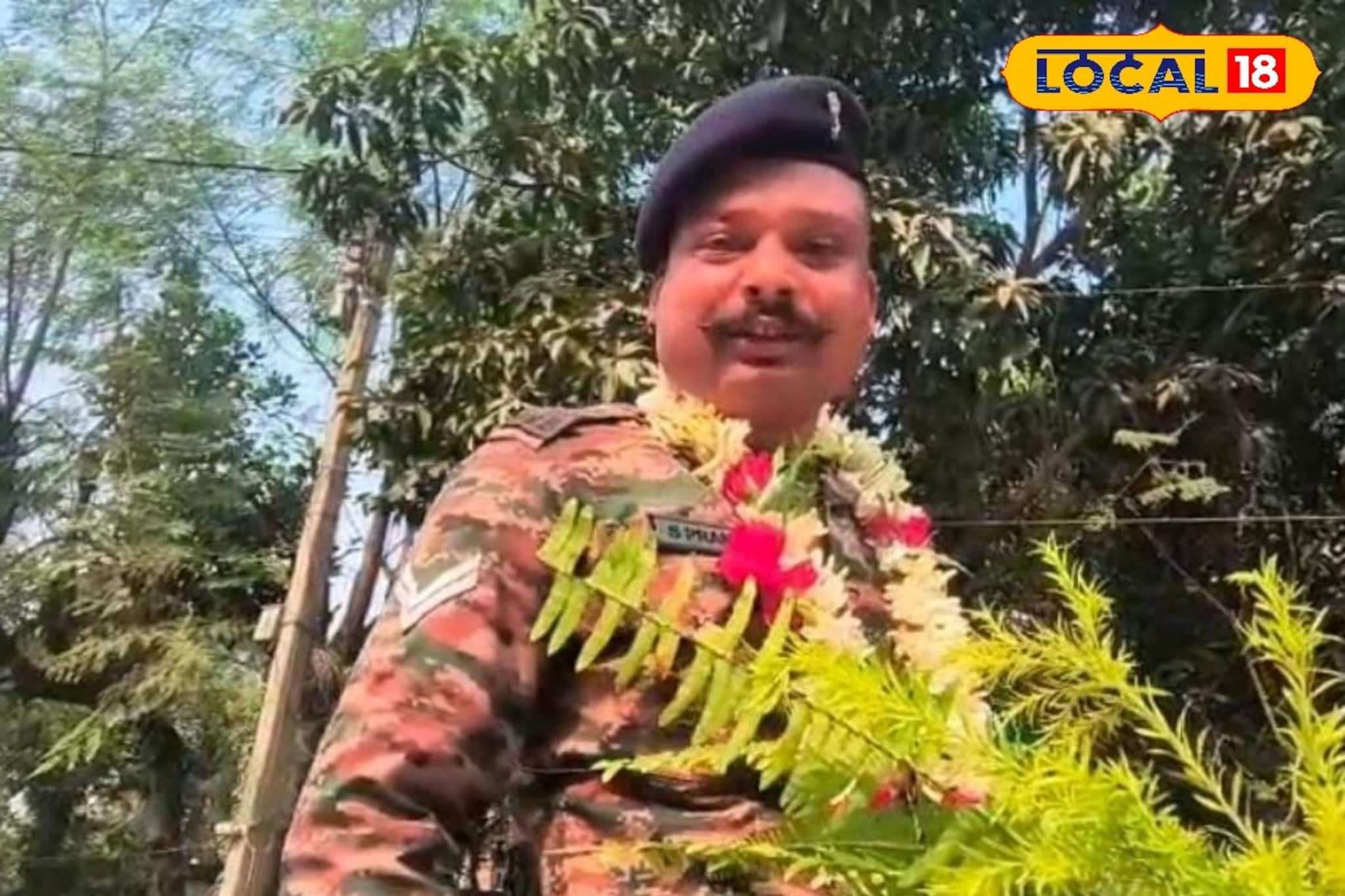 ১৮ বছর সেনাবাহিনীতে কাজ, অবসর নিয়ে ফিরতেই ধুমধাম আয়োজন! মন ভাল করা দৃশ্য বীরভূমে