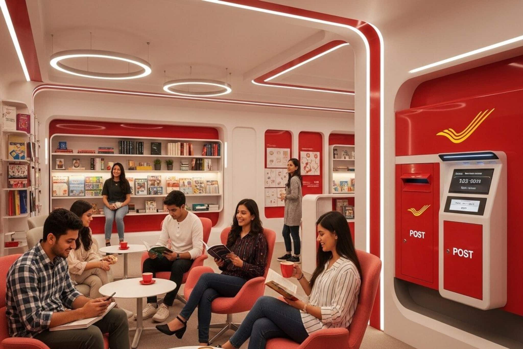 পোস্ট অফিসের বদলে গেল পুরো লুক! লাল-সাদা রং আর নয়, ডাকঘর যেন পুরোটাই ক্যাফে! পোস্ট অফিসের বদলে গেল পুরো লুক! লাল-সাদা রং আর নয়, ডাকঘর যেন পুরোটাই ক্যাফে!