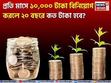 প্রতি মাসে ১০,০০০ টাকা বিনিয়োগ করলে ২০ বছরে কত টাকা হবে? বিস্তারিত দেখুন
