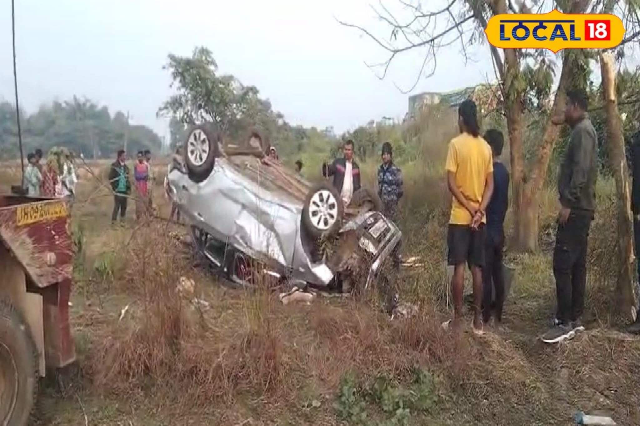 এ যেন সিনেমার শুটিং! জাতীয় সড়ক থেকে উড়ে গাছের উপর পড়ল গাড়ি, জখম ৩