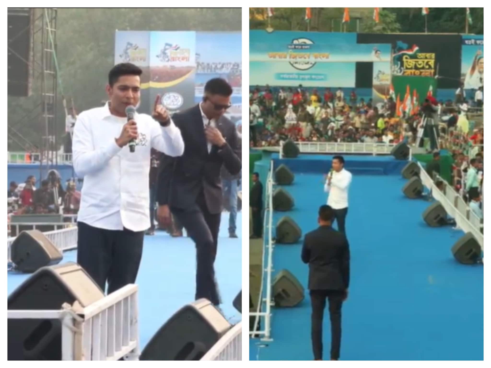 Abhishek Banerjee: অভিষেকের সঙ্গে র‍্যাম্পে হাঁটল 'তিন ভূত'! বারুইপুরের সভায় কী কাণ্ড, বিরাট শোরগোল