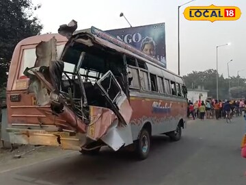 ধুবুলিয়ায় জাতীয় সড়কে বাস দুর্ঘটনা