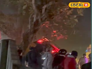 গাছে ঝুলেছে অটো