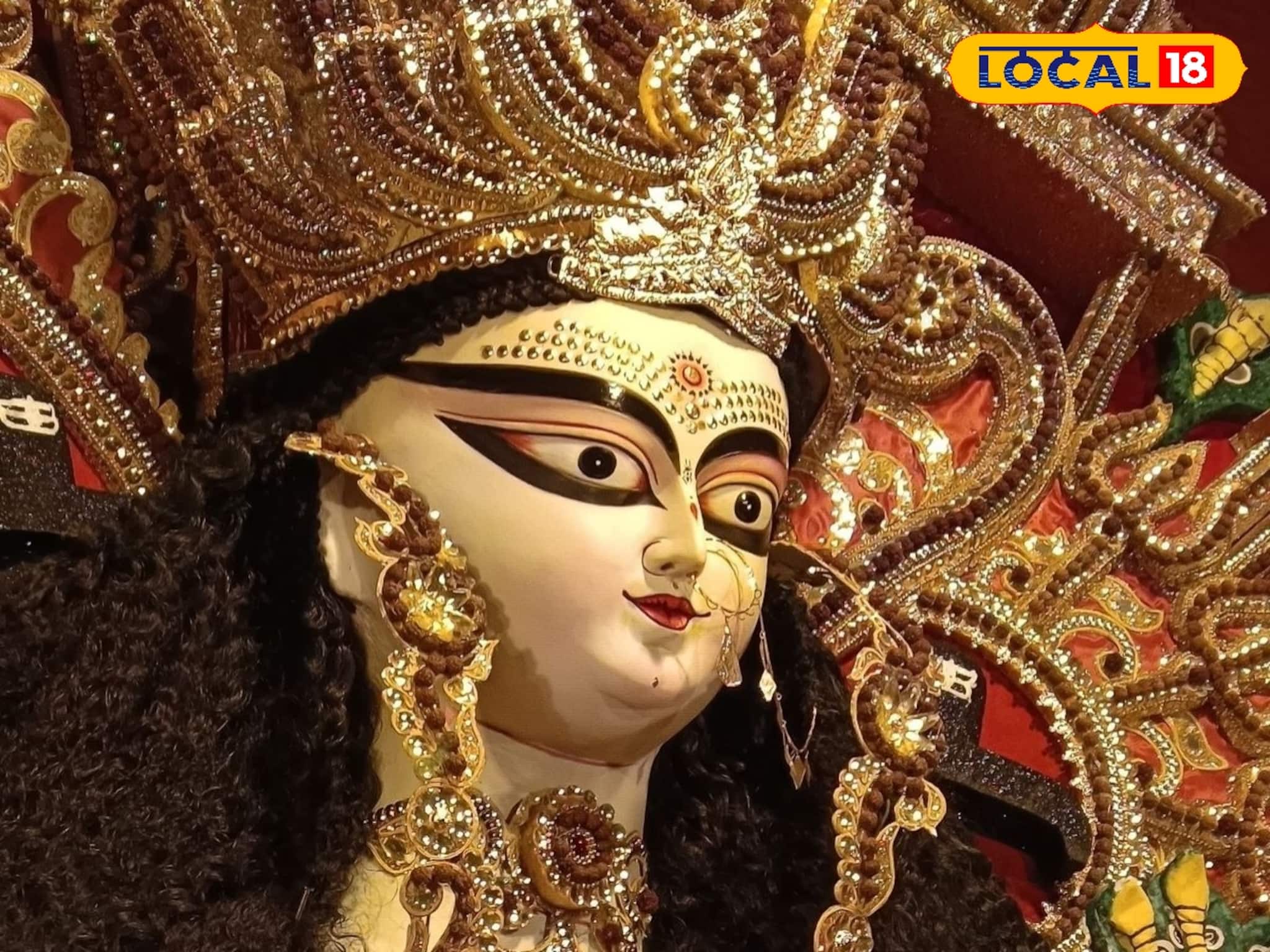 সোনা-চাঁদির ঝলক নেই, ৭১ হাজার রুদ্রাক্ষেই অনন্য বীণাপাণী! নদিয়ার এই মণ্ডপে কমছেই না ভিড়