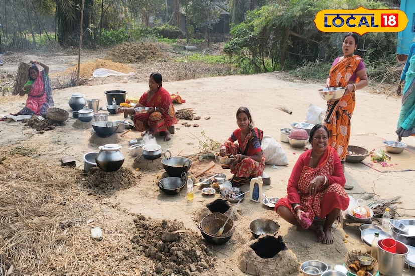 বসন্তের ছোঁয়ায় গ্রামজুড়ে মিলনোৎসব। বেঁন্দুয়া গ্রামে রয়েছে এক অনন্য লোকাচার। অন্যান্য দিনের থেকে একেবারেই আলাদা এইদিন। গ্রামের প্রতিটি গৃহস্থের বাড়িতে জ্বলে না উবপব। কিন্তু তাতে থেমে থাকে না রান্না। বরং সমগ্র গ্রাম জুড়েই শুরু হয় এক বিশাল রান্নার আয়োজন। (ছবি ও তথ্য: সায়নী সরকার)