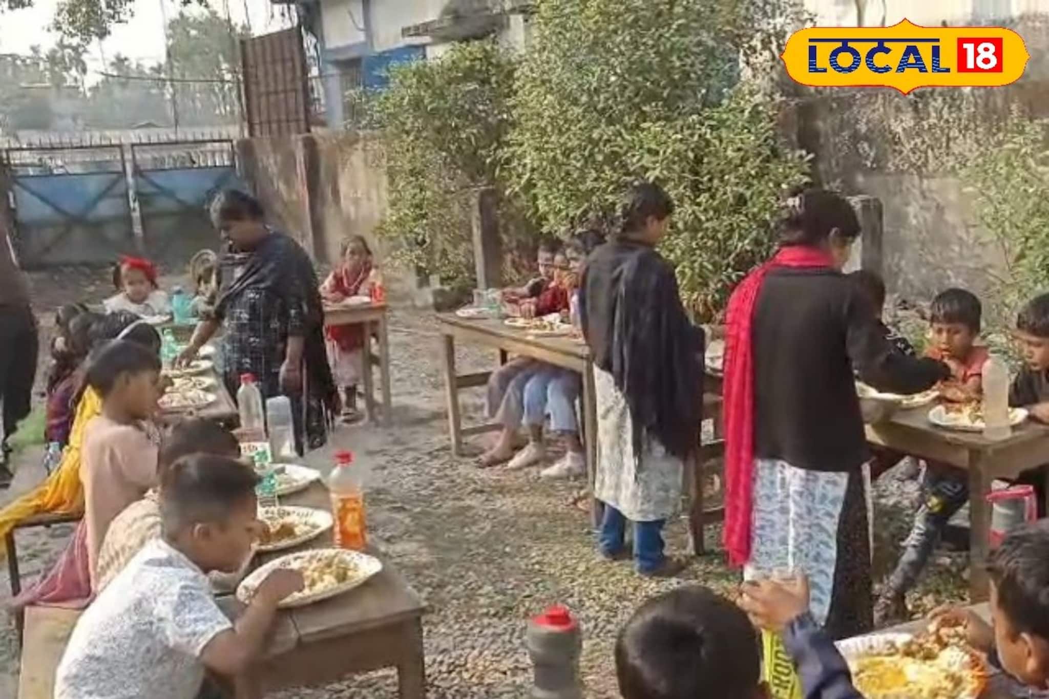 শ্রমিক মহল্লার স্কুলে পিকনিক, ফ্রায়েড রাইস থেকে চাটনি খেল স্কুল পড়ুয়ারা 