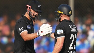 IND vs NZ: Mitchell, Phillips Centuries Power New Zealand to 338-Run Challenge Against India