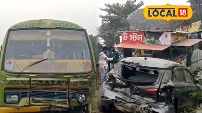 সেই বাস, ক্ষতিগ্রস্ত দোকান ও গাড়ি