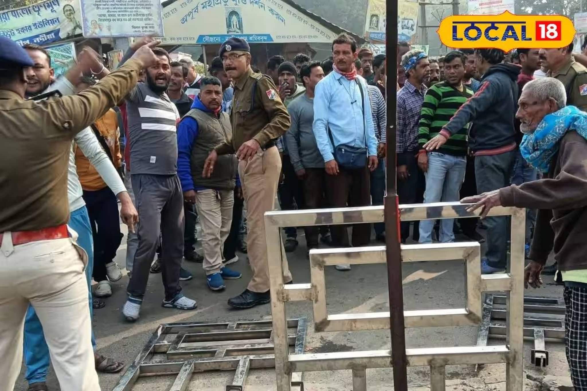 নবদ্বীপ ধাম স্টেশন চত্বরে ধুন্ধুমার! রেল পুলিশের সঙ্গে টোটো চালকদের বচসা