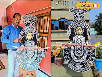 ৪ ফুটের পরিবেশবান্ধব সরস্বতী প্রতিমা ৪ ফুটের পরিবেশবান্ধব সরস্বতী প্রতিমা