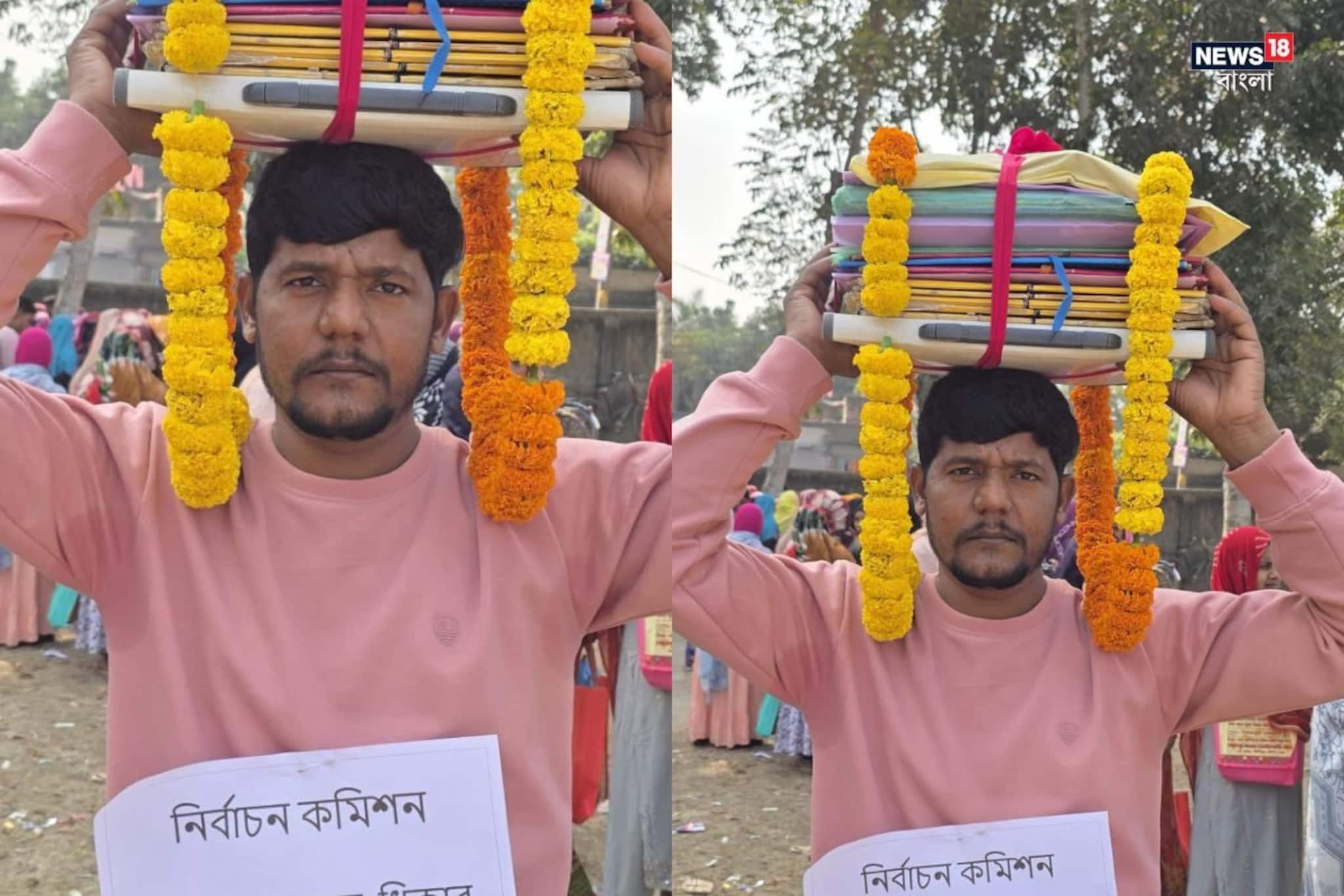 নথির ফাইল মাথায় করে SIR শুনানিতে হাজির, হয়রানির অভিযোগ তুলে সরব সোনপুরের বাসিন্দা