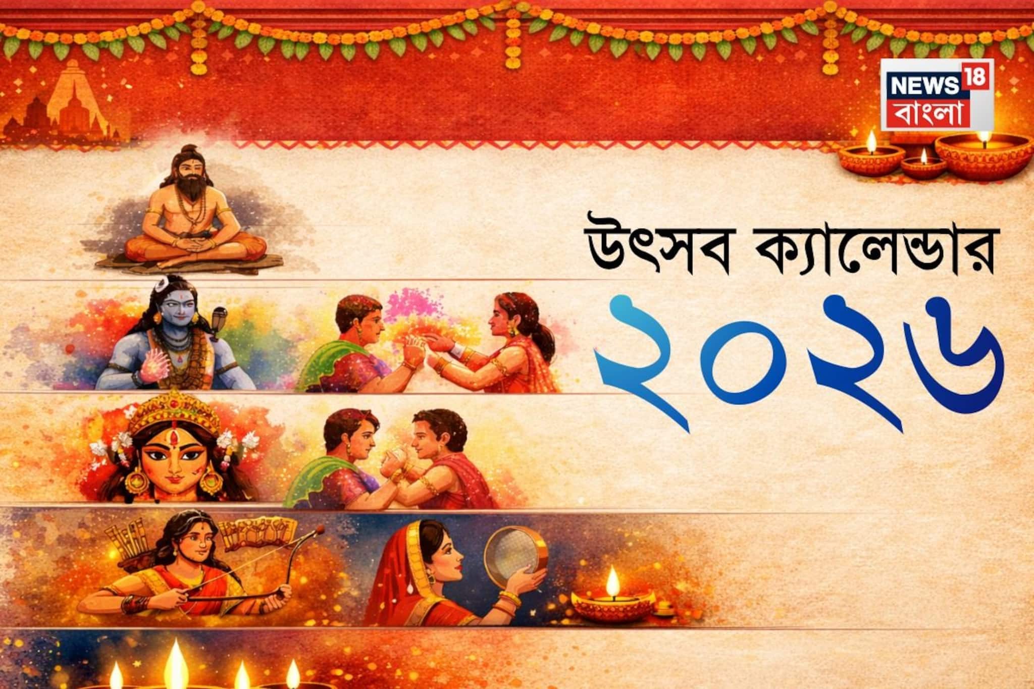 দুর্গাপুজো, দিওয়ালি, শিবরাত্রি, হোলি, রাখী, ভাইফোঁটা কবে?রইল ২০২৬ সালের উৎসবের ক্যালেন্ডার