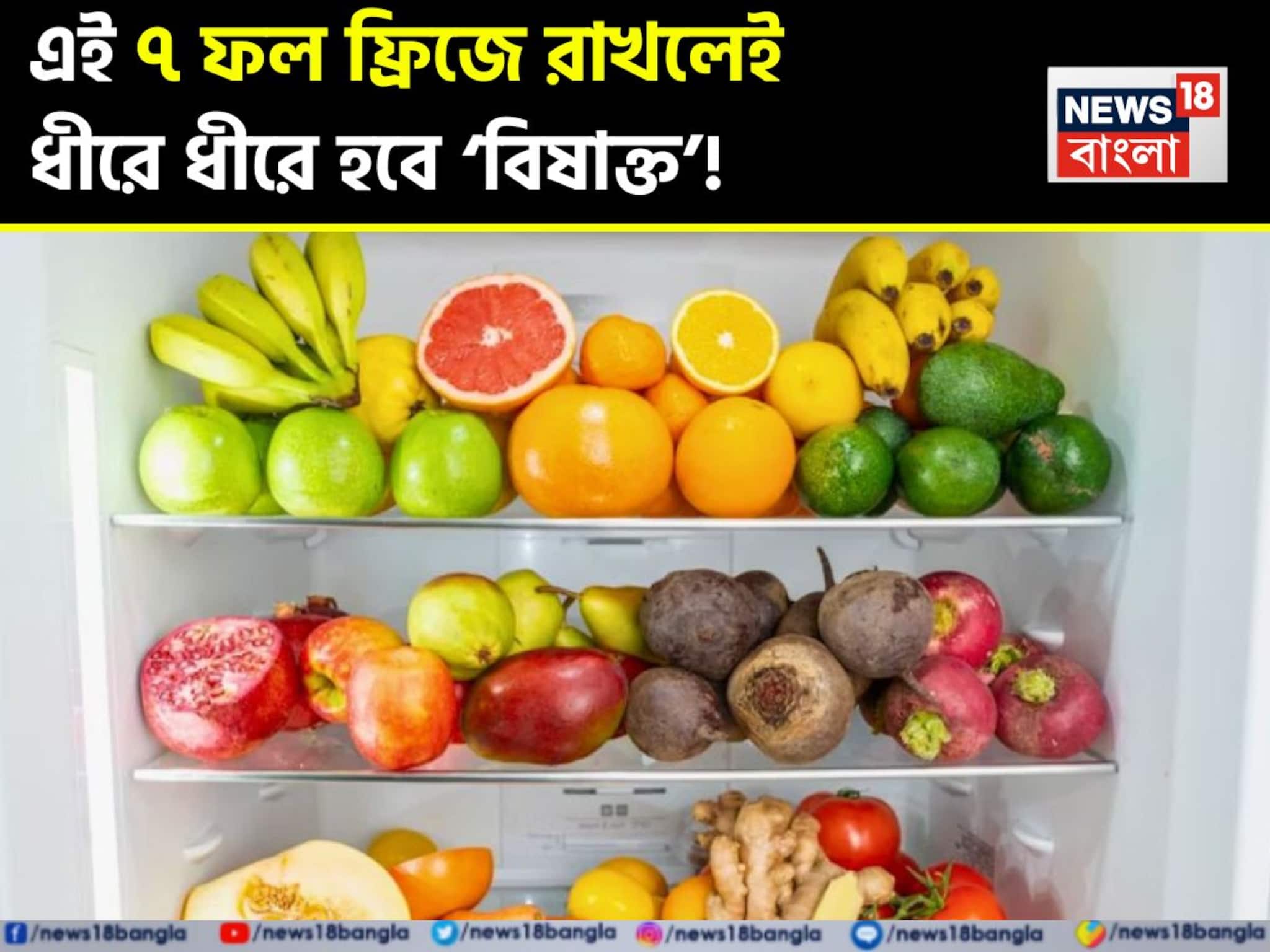 সাবধান! কলা, তরমুজ-সহ ৭ ফল ফ্রিজে রাখলেই ধীরে ধীরে হবে ‘বিষাক্ত’! ভুলেও ঢোকাবেন না ফ্রিজে!
