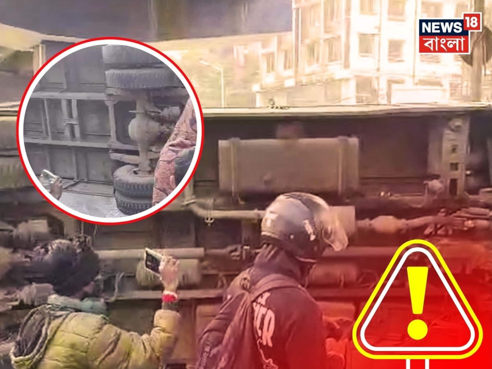 কলকাতায় ভয়াবহ বাস দুর্ঘটনা, তপসিয়া মোড়ে উল্টে গেল যাত্রীবোঝাই বাস, আহত দশেরও বেশি যাত্রী