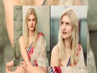 জার্মান মহিলা শাড়িতে করছেন বাজিমাত 