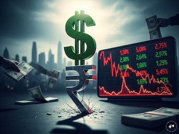 রেকর্ড 'পতন' ভারতীয় মুদ্রার! বিদেশি লগ্নি প্রত্যাহার বাড়তেই এই হাল? ১ ডলার এখন কত টাকা?