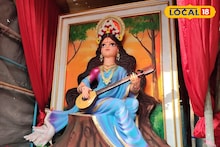 Saraswati Puja 2026: দেখে মনে হবে দেওয়ালে টাঙানো ছবি! মিষ্টি ফ্রেমে সাড়ে ১২ ফুটের বিশাল সরস্বতী মূর্তি নবদ্বীপে! ভিড় উপচে পড়বে আশা সবার