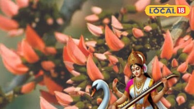 সরস্বতী পুজো ও পলাশ ফুল