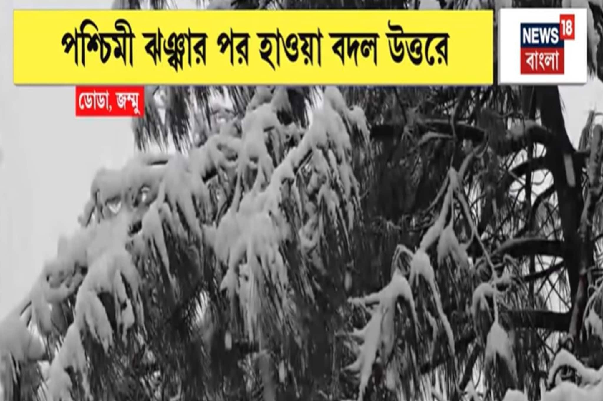 কাশ্মীরে ভারী তুষারপাত, বরফের চাদরে ঢেকে গেল চারপাশ