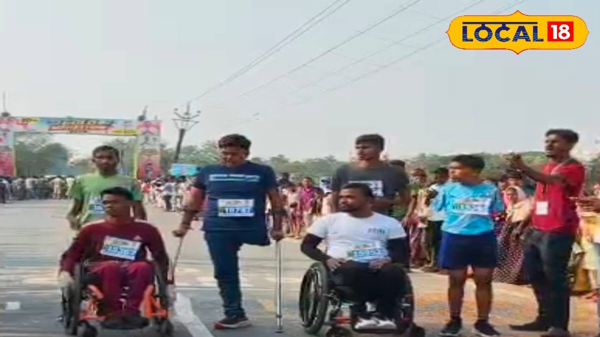 ক্যানিংয়ের রাস্তায় কেনিয়া-ঘানার দৌড়বিদ, ম্যারাথনে ১০ কিমি ছুটলেন ভিন্নভাবে সক্ষম যোদ্ধারাও