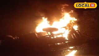 লরিতে আগুন লরিতে আগুন