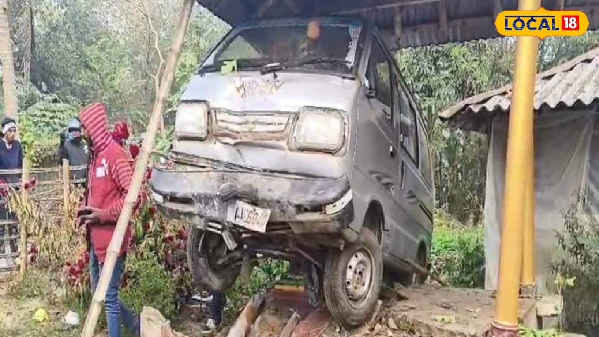 ‘রাখে হরি মারে কে!’ নিয়ন্ত্রণ হারিয়ে সোজা মন্দিরের মাথায় উঠল গাড়ি, প্রাণে বাঁচলেন চালক