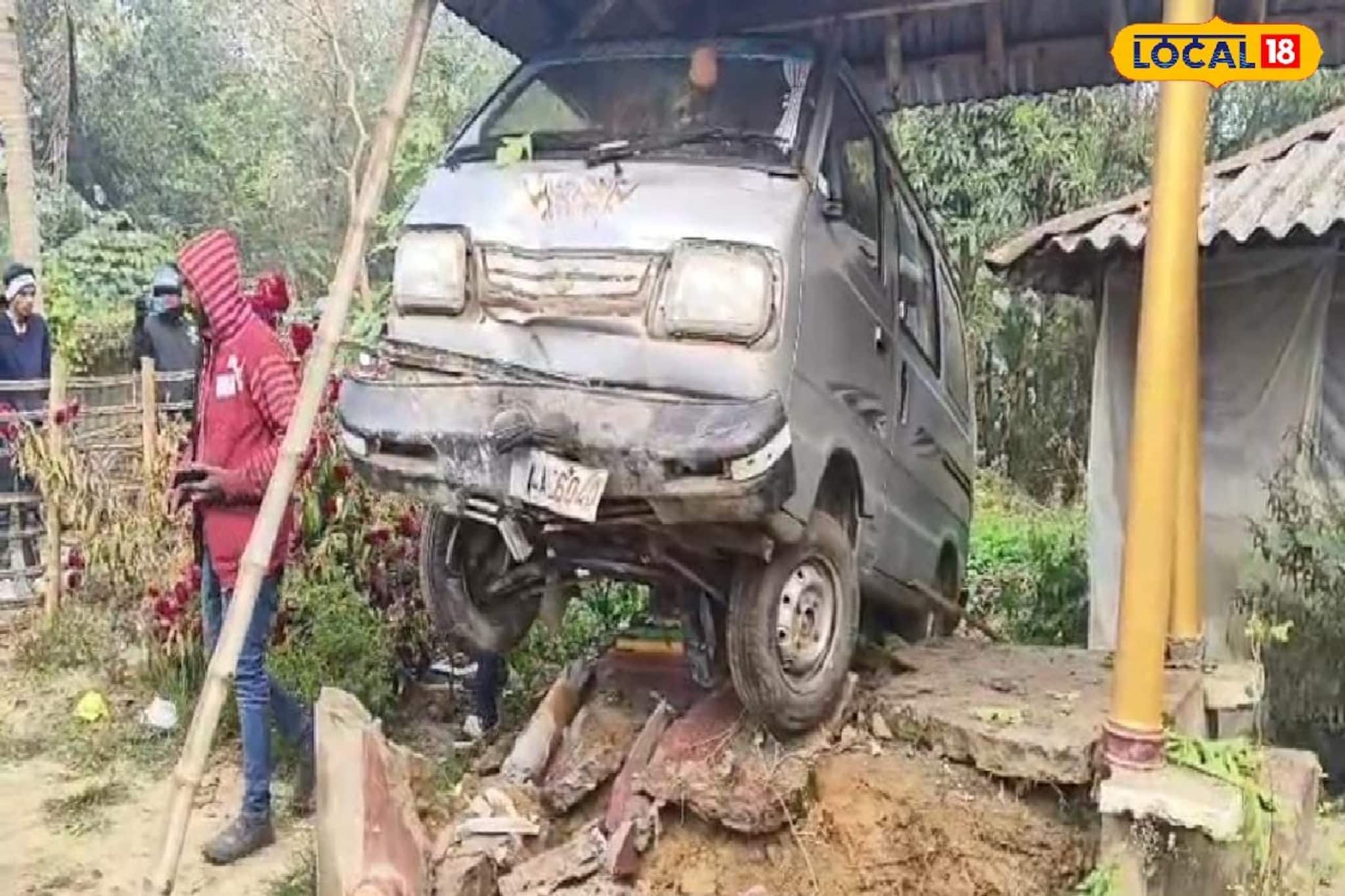 ‘রাখে হরি মারে কে!’ নিয়ন্ত্রণ হারিয়ে সোজা মন্দিরের মাথায় উঠল গাড়ি, প্রাণে বাঁচলেন চালক