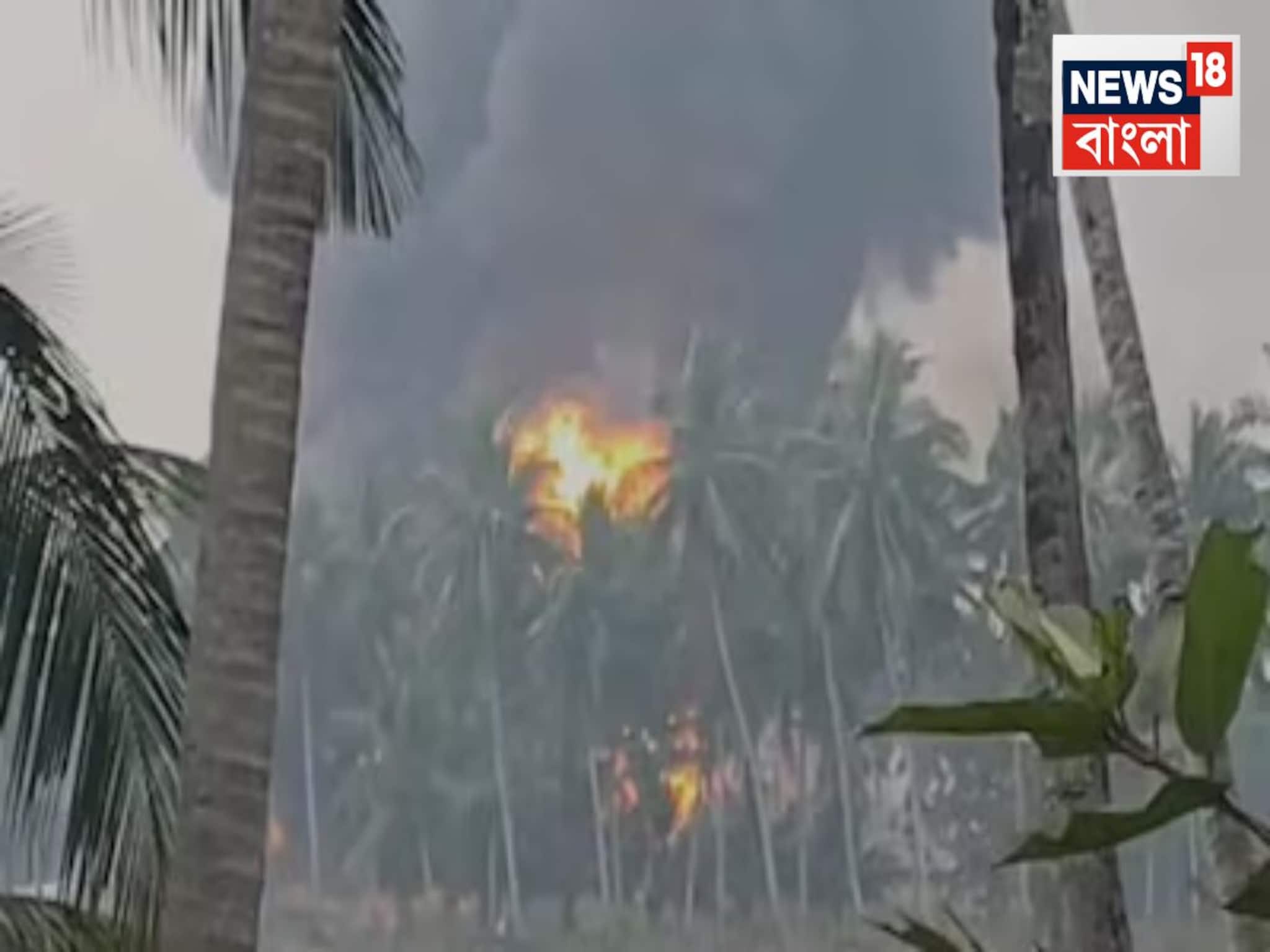 ONGC-র গ্যাস লিকে বিস্ফোরণ...বিরাট আগুনের গোলা, ধোঁয়ায় ঢাকল আকাশ, সরানো হচ্ছে গ্রামবাসীদের