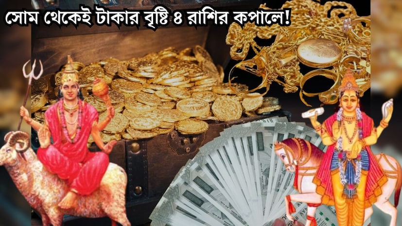 জ্যোতিষশাস্ত্র অনুযায়ী, বিভিন্ন সময়ে গ্রহরা নিজেদের অবস্থান বদল করে৷ একেই বলা হয় গ্রহের গোচর৷ এই গোচরের ফলে তৈরি হয় বিভিন্ন যোগ৷ কিছুদিন পরেই মঙ্গল ও শুক্রের যুগলবন্দিতে তৈরি হতে চলেছে ‘ধনশক্তি রাজযোগ’৷ বিশেষভাবে লাভবান হতে চলেছে কোন কোন রাশির জাতক জাতিকারা৷ জ্যোতিষশাস্ত্র অনুযায়ী, বিভিন্ন সময়ে গ্রহরা নিজেদের অবস্থান বদল করে৷ একেই বলা হয় গ্রহের গোচর৷ এই গোচরের ফলে তৈরি হয় বিভিন্ন যোগ৷ কিছুদিন পরেই মঙ্গল ও শুক্রের যুগলবন্দিতে তৈরি হতে চলেছে ‘ধনশক্তি রাজযোগ’৷ বিশেষভাবে লাভবান হতে চলেছে কোন কোন রাশির জাতক জাতিকারা৷