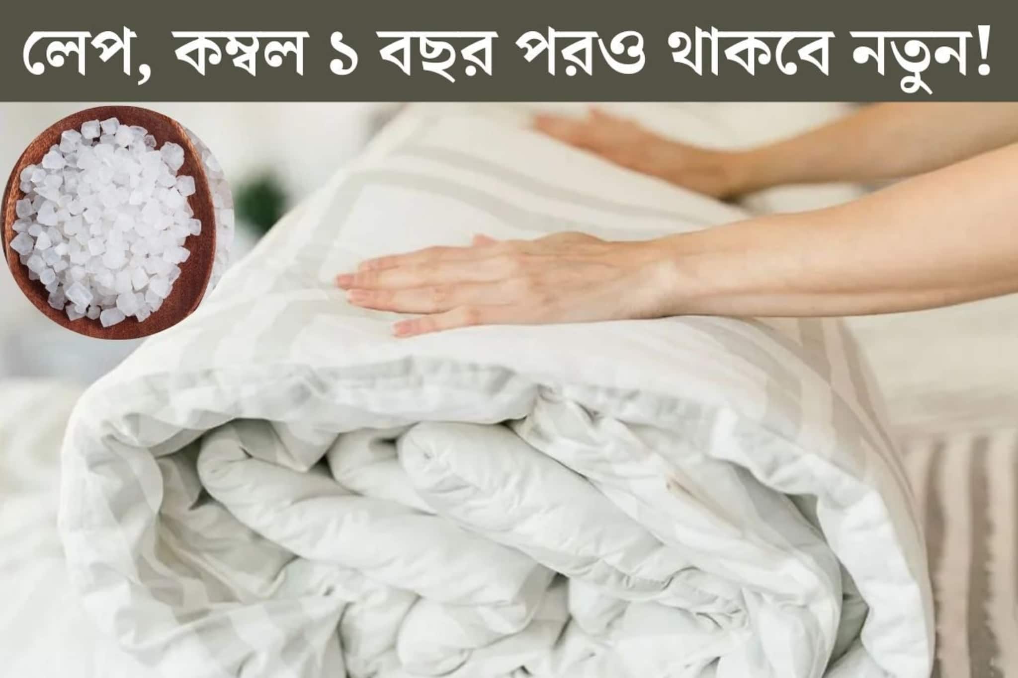 পাকাপাকি তুলে রাখবেন লেপ, কম্বল? ভাঁজের সময় ফেলে দিন ছোট্ট সাদা এক টুকরো এই জিনিস! পাকাপাকি তুলে রাখবেন লেপ, কম্বল? ভাঁজের সময় ফেলে দিন ছোট্ট সাদা এক টুকরো এই জিনিস!
