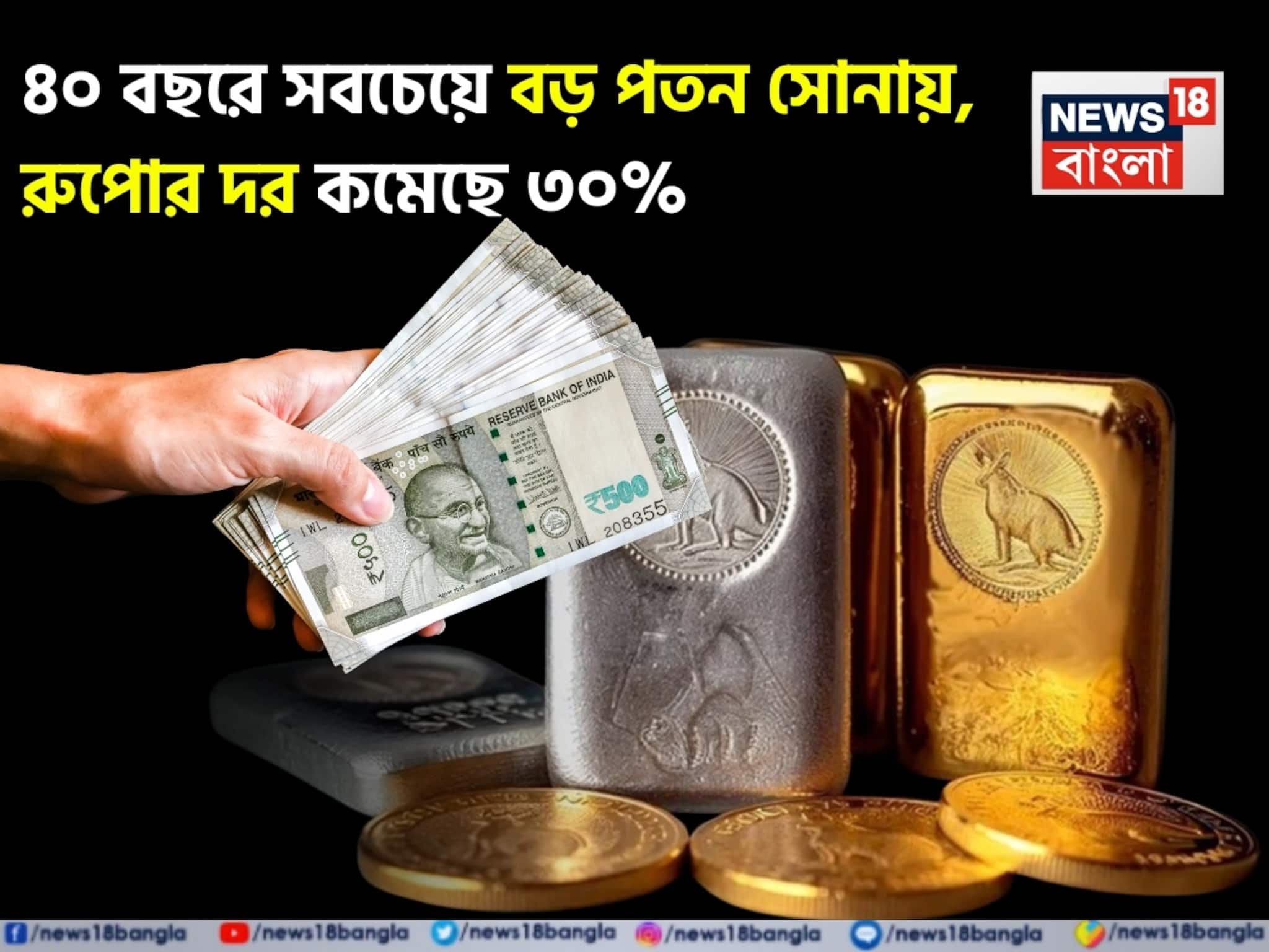 ৪০ বছরে সবচেয়ে বড় পতন সোনায়, রুপোর দর কমেছে ৩০%, নজরে বাজেট ২০২৬ ৪০ বছরে সবচেয়ে বড় পতন সোনায়, রুপোর দর কমেছে ৩০%, নজরে বাজেট ২০২৬