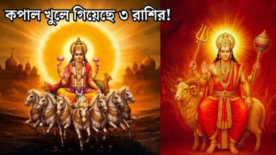 মঙ্গল-সূর্য, দুই শক্তিশালী গ্রহের মহামিলন! রাজযোগে গোল্ডেন টাইম শুরু ৩ রাশির, টাকার বৃষ্টি